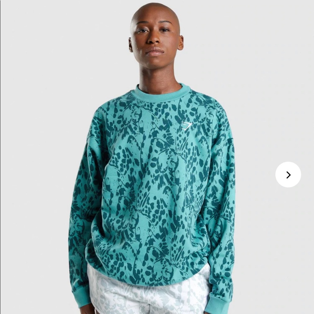 NWOT Gymshark animal print sweatshirt.